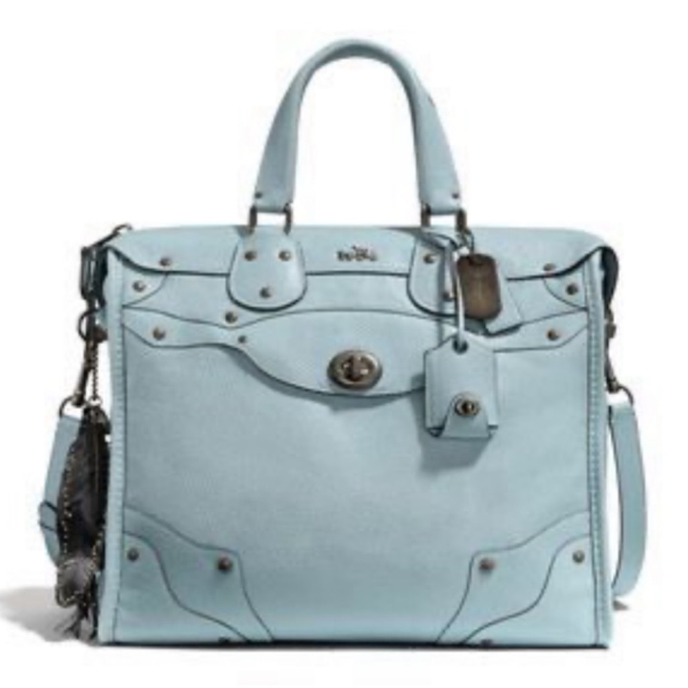 Coach Elevated Rhyder 33 Cornflower Blue Pebbled Sued… - Gem